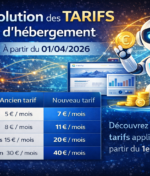 Évolution des tarifs de nos hébergements web